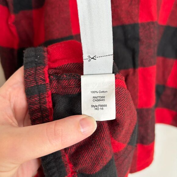 Madewell Flannel Bedtime Pajamas Red Buffalo Check - Picture 11 of 11
